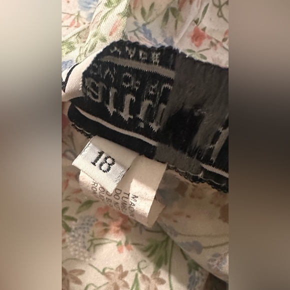 Vintage New Attitude Floral Button Down Shirt Pastel Tie Neck Size 18 Women’s - Picture 9 of 10